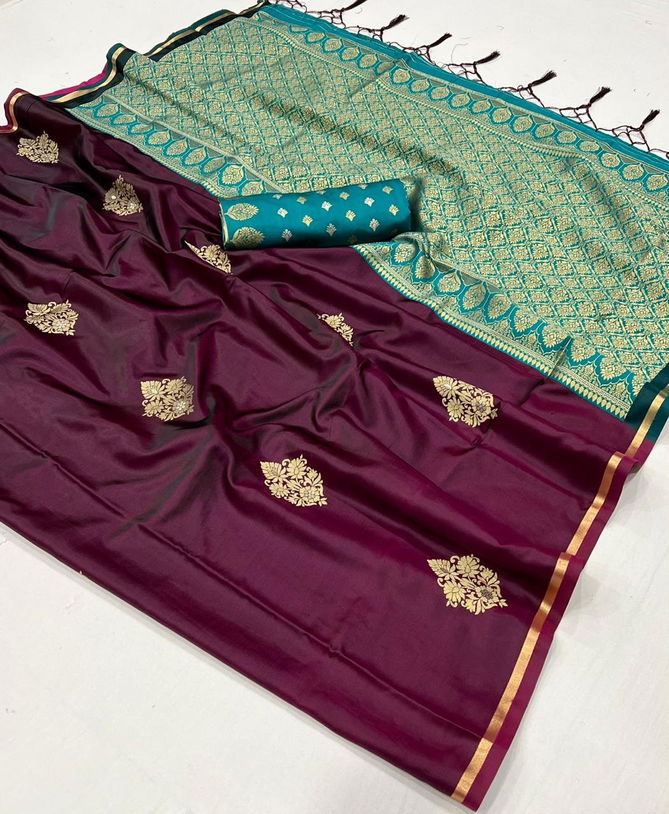 kanthkala Luxe By Rajtex Two Tone Satin Saree Wholesalers In Delhi